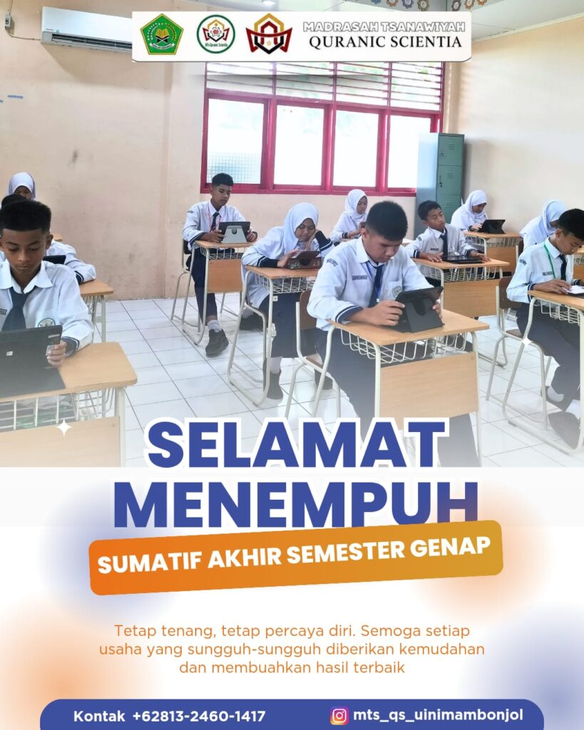 📚Sumatif Akhir Semester Genap MTs Quranic Scientia✨📚